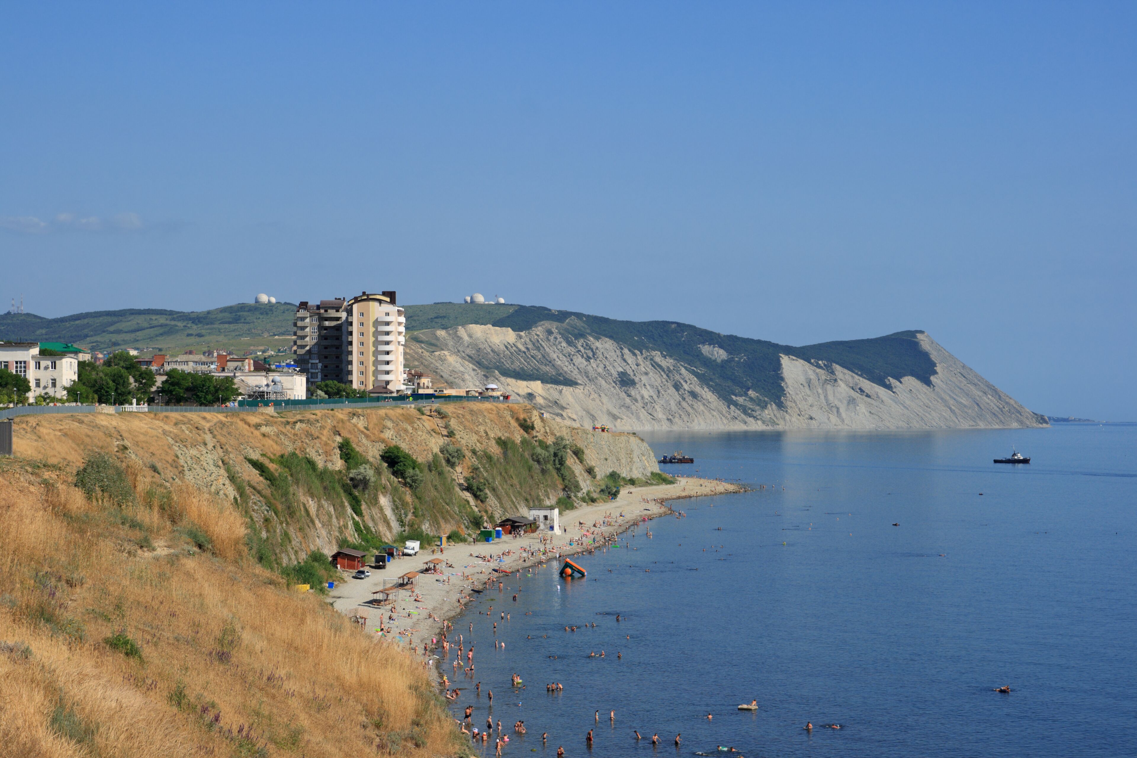A suburb of the city of Anapa, the city beach, Krasnodar territory, Russia