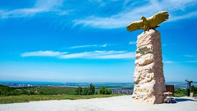 The beginning of Caucasus Mountains monument Anapa Russia