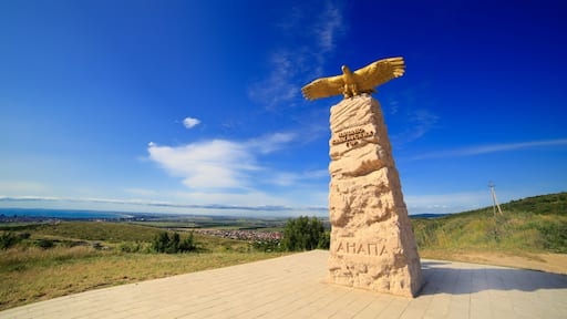 The beginning of Cacasus Mountains monument Anapa Russia