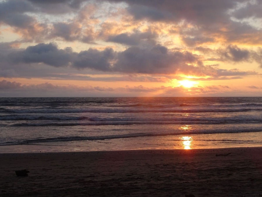 #BeachBound at sunset over the Pacific in Costa Rica.
We stayed in Guiones, within a few minutes walk to the beach. With our rental car, we were close to several beaches, each with their own distinct character. Playa Guiones is popular with surfers.
