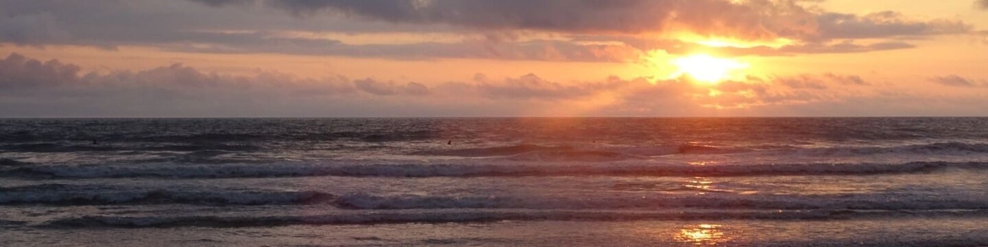 #BeachBound at sunset over the Pacific in Costa Rica.
We stayed in Guiones, within a few minutes walk to the beach. With our rental car, we were close to several beaches, each with their own distinct character. Playa Guiones is popular with surfers.
