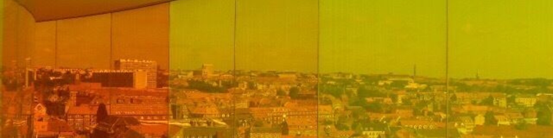 Multicoloured views of Aarhus.