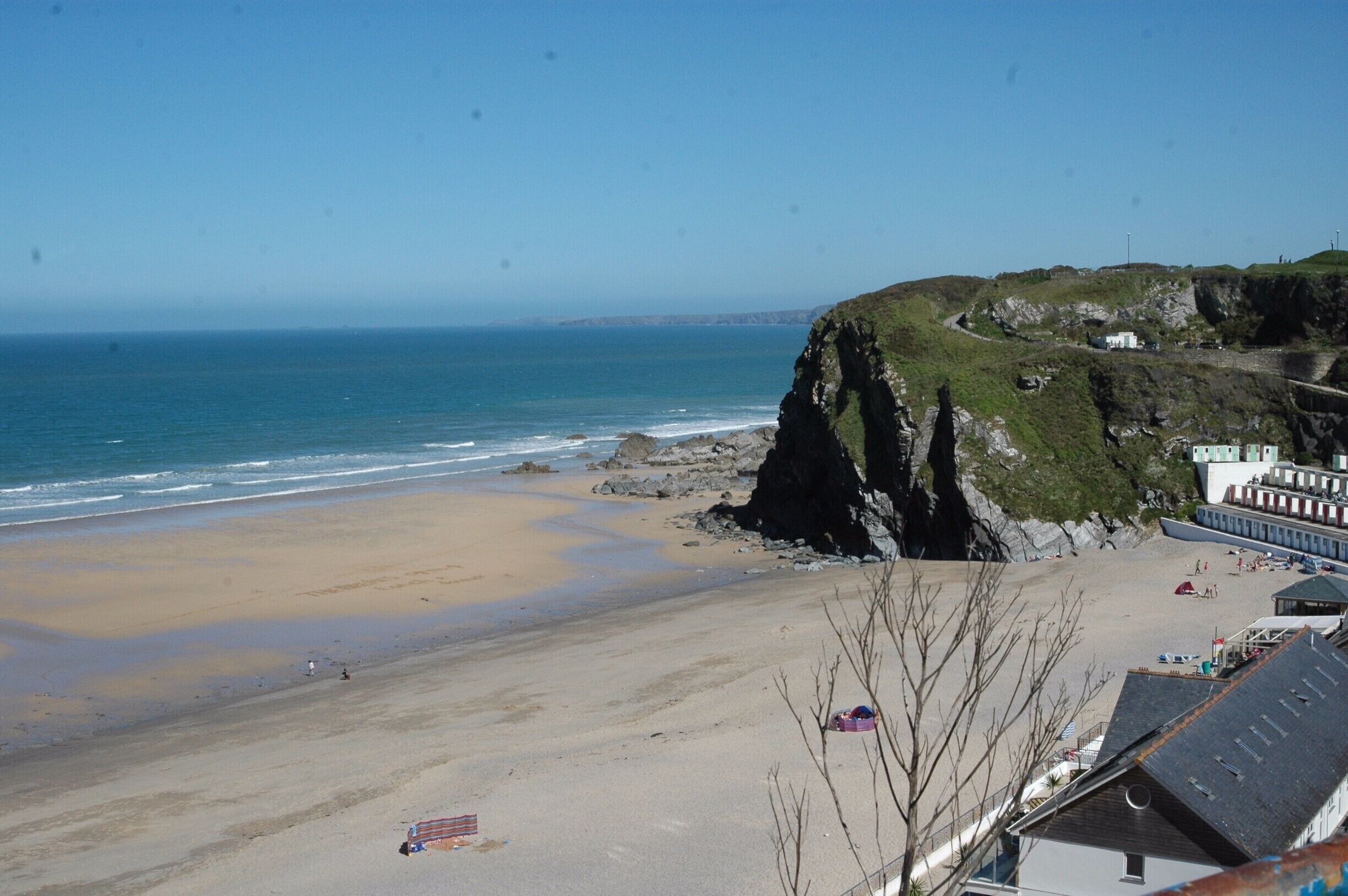 large sandy beach in Newquay