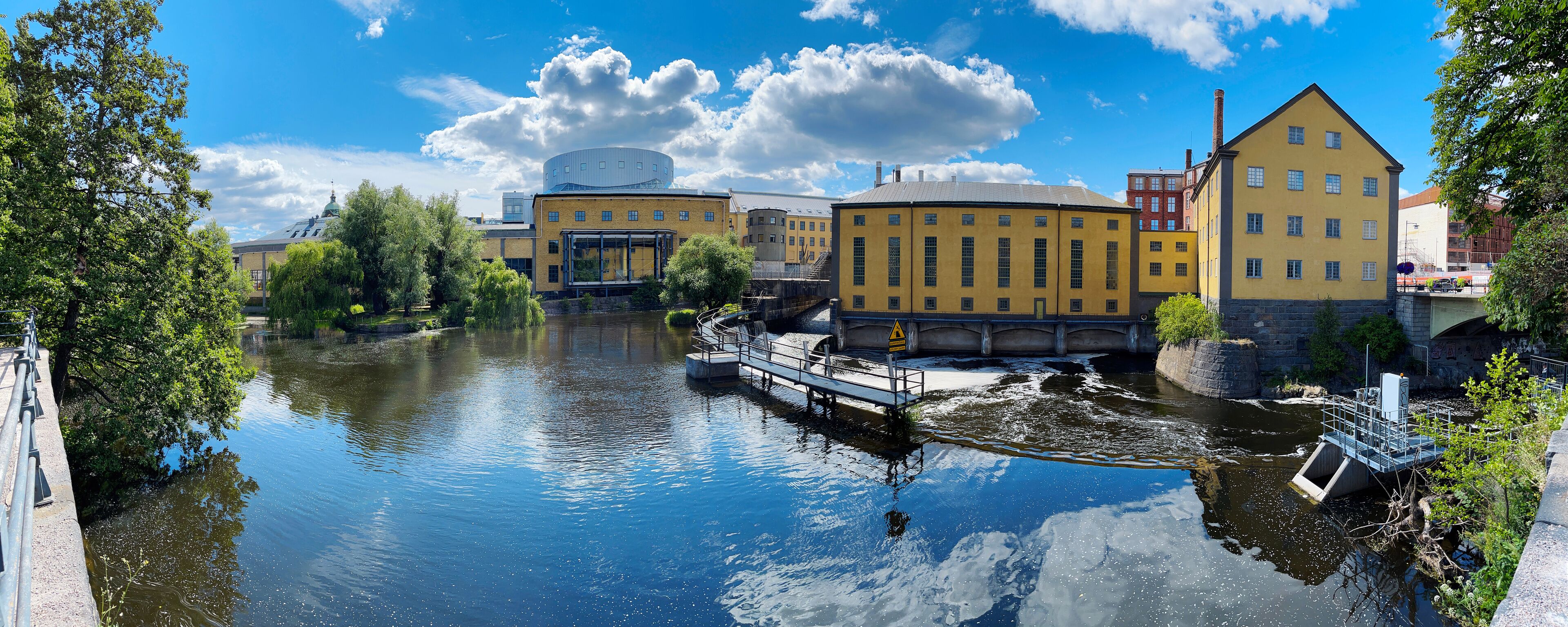 Panorama mit der Konzert und Kongresshalle in Norrköpping, Schweden