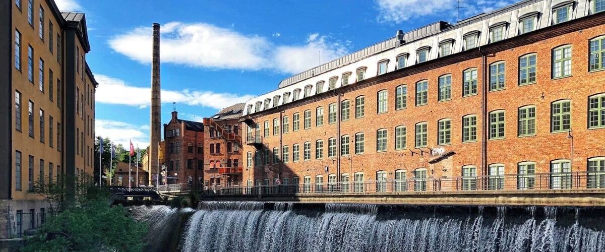 The Industrial Landscape in Norrkoping, Sweden, is a well-preserved area which started in the 17th century and carried on through to the middle of the 20th century. By the middle of the 19th century, Norrköping was the second largest industrial city in Sweden. 70% of Sweden's textiles were woven here. Magnificent factory buildings are proof of the cities industrial wealth. Today, none of these buildings are used in the way they were intended. The sound of the last spinning mill was heard in the middle of the 1970’s, but the area is being preserved. (June 2018)
#History