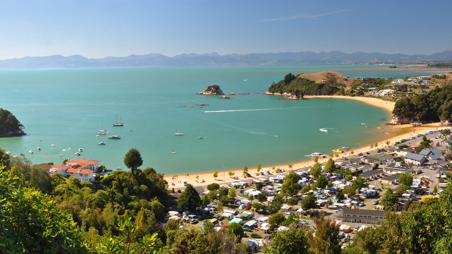 Kaiteriteri Camp & Beach Panorama, New Zealand