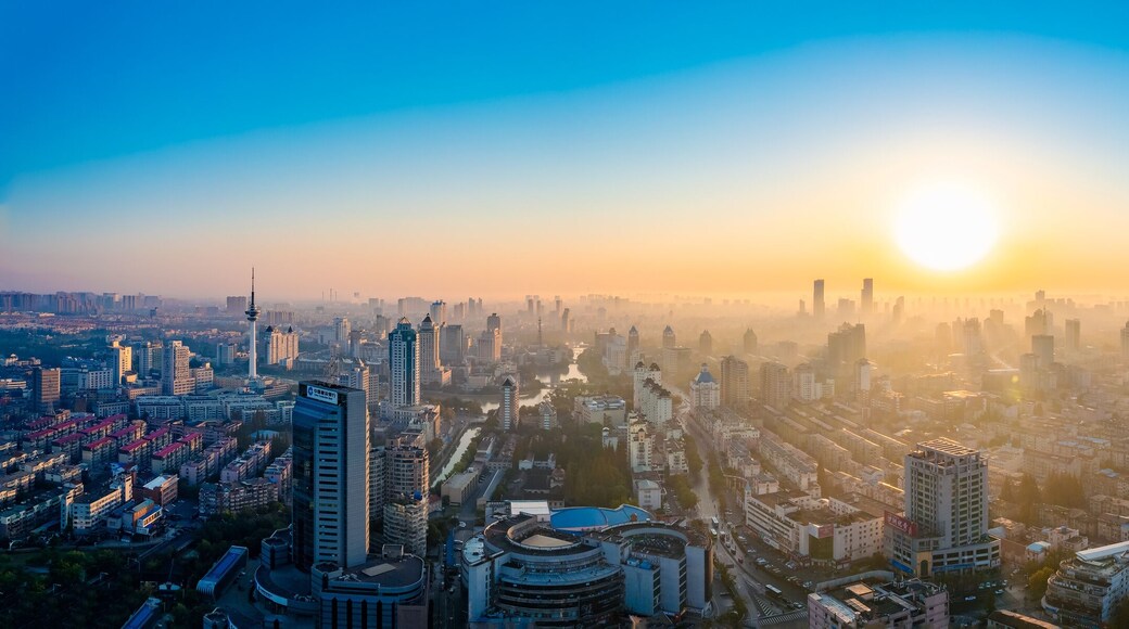 Morning scenery of Nantong City, Jiangsu Province