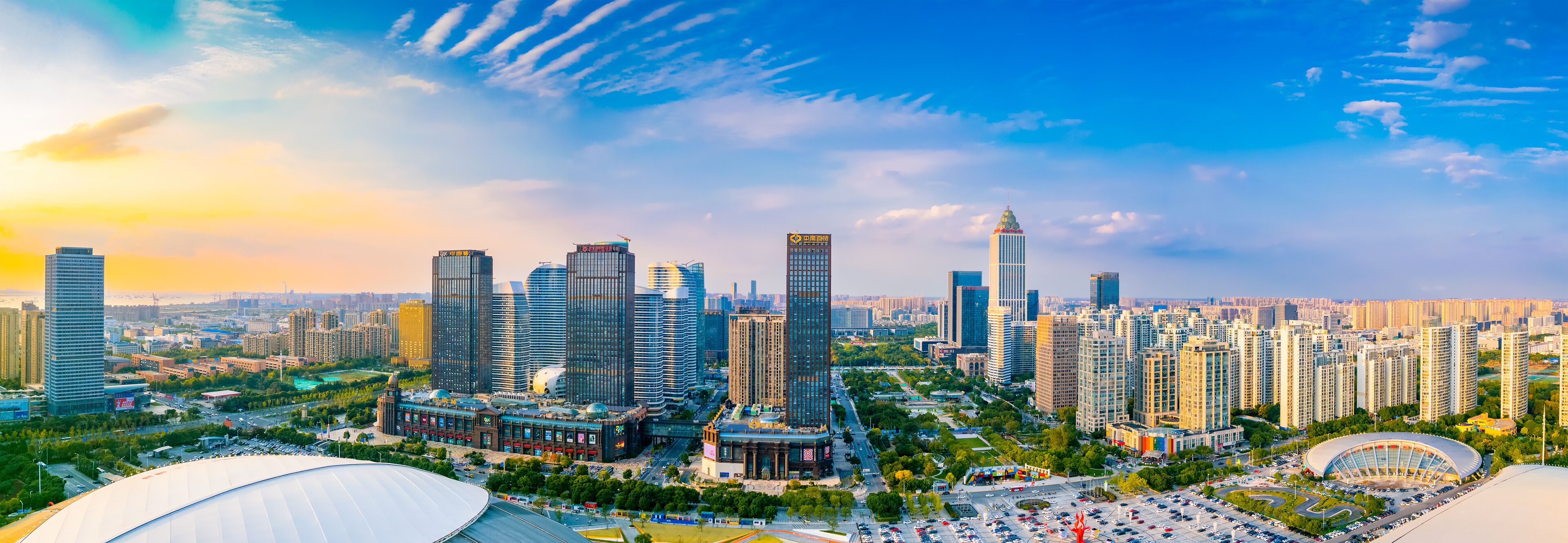 Urban environment of Nantong Central Business District, Jiangsu Province