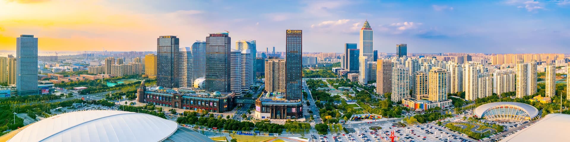 Urban environment of Nantong Central Business District, Jiangsu Province