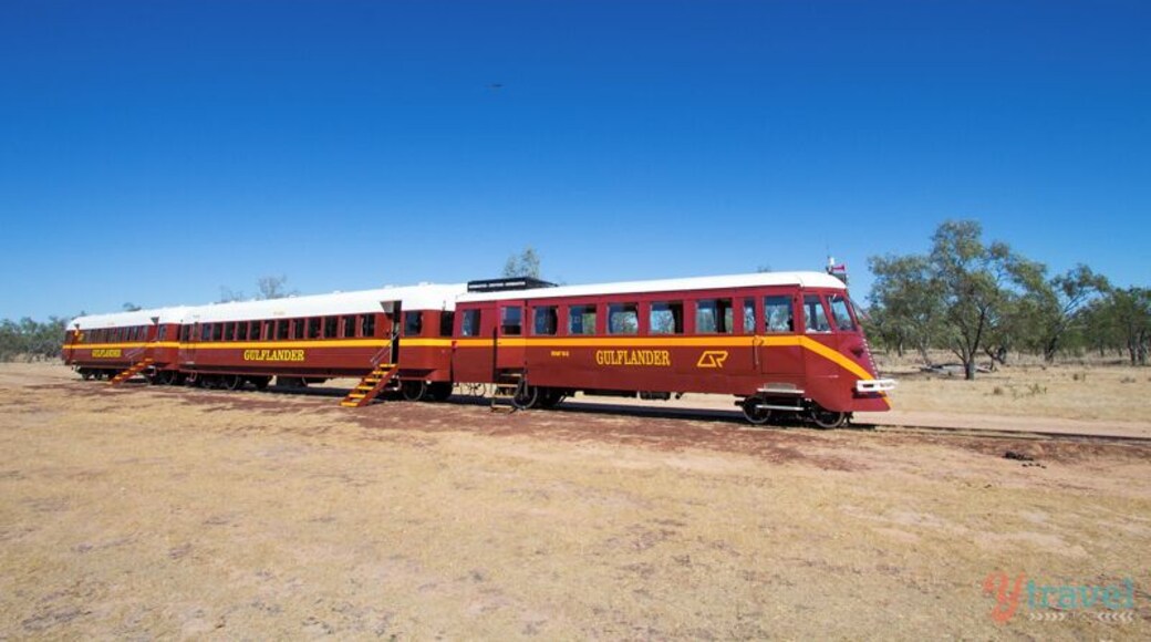 The Gulflander train is a nice scenic rail journey starting from Normanton on the Savannah Way in Outback Queensland.