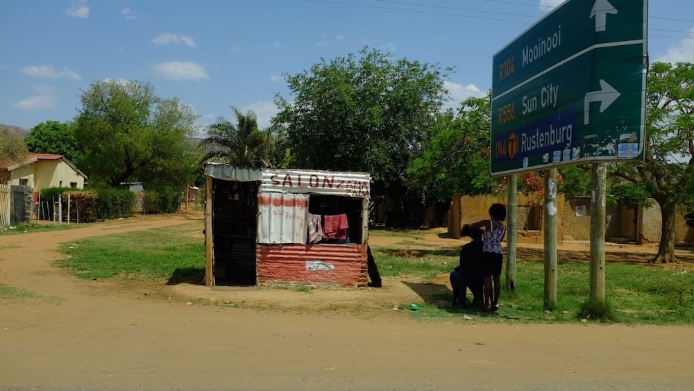 Hair saloon on the road to Pilanesberg, near Sun City.