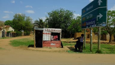 Hair saloon on the road to Pilanesberg, near Sun City.