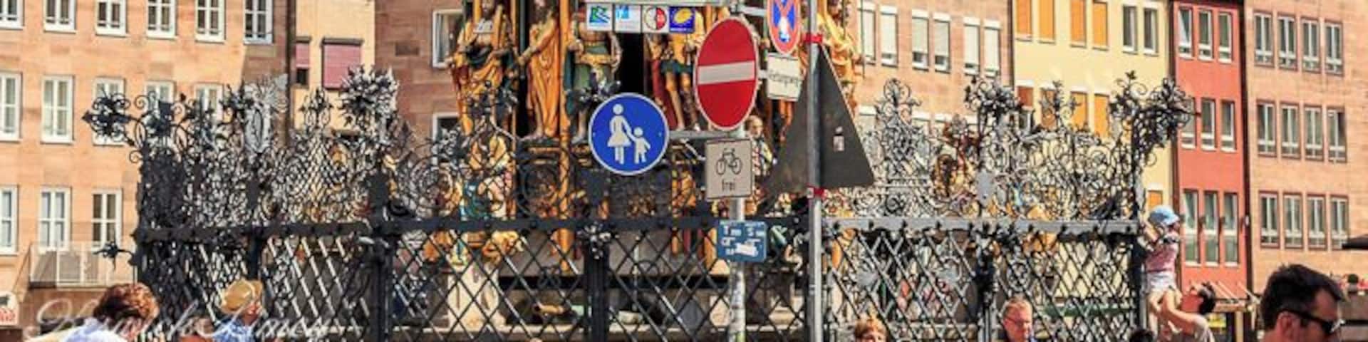The Beautiful Fountain (Schöner Brunnen) in the market place in Nuremberg.
Such a beautiful fountain.