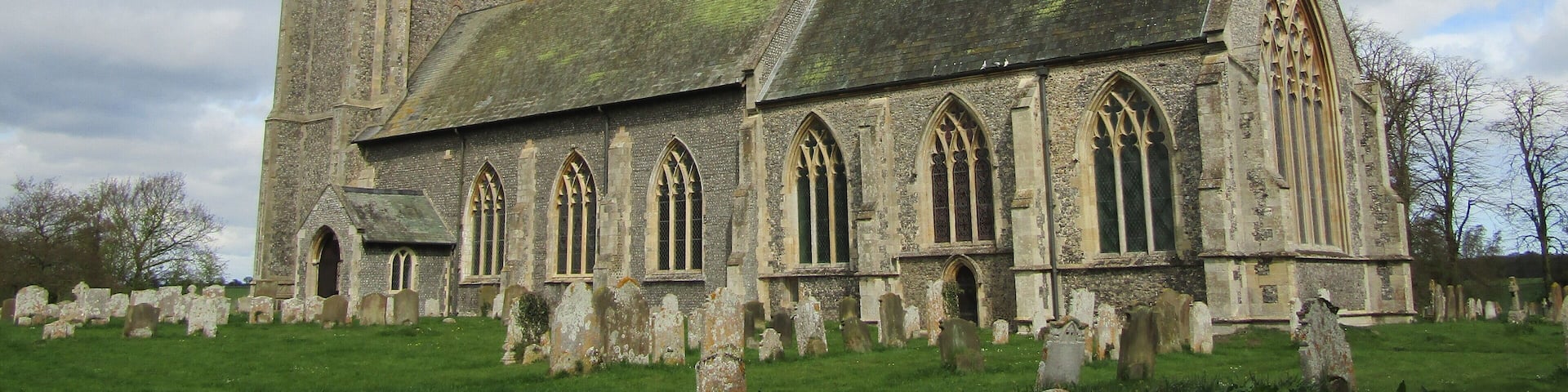 The south facing elevation of the parish church of Saint James which is located in the village of Southrepps, Norfolk, England.