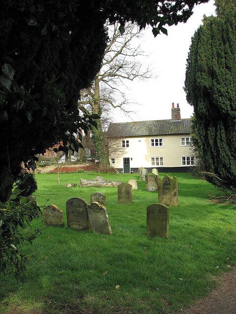 House bordering on churchyard. Of > 704417