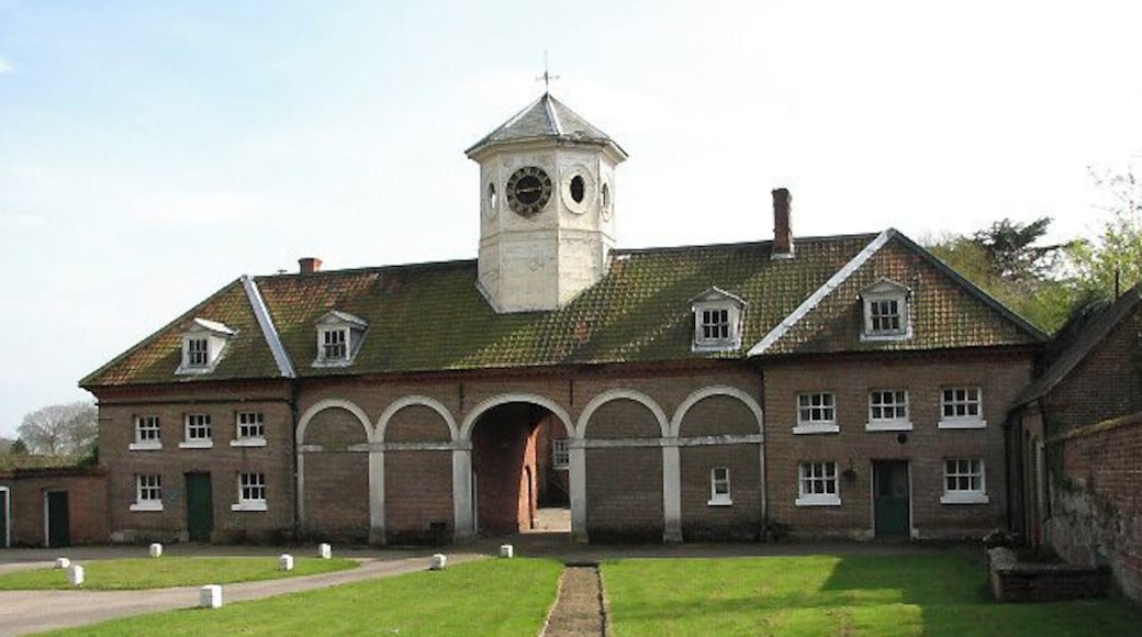 Wolterton Hall - the former stable block Wolterton Hall was built by the architect Thomas Ripley in the 1720s for Horatio Walpole, younger brother of Britain's first Prime Minister Sir Robert Walpole. On the death of the 3rd Earl in 1858 the Hall was abandoned until 1905, when the Earl moved back in. Ever since the present Earl inherited the property in 1989, there has been a programme of reorganisation, conservation and research into the rich family history of the Walpoles and the Hall now houses an extensive collection of family portraits. The ruined tower, all that remains of St Margarets church, stands at the edge of Wolterton Park > https://www.geograph.org.uk/photo/513336