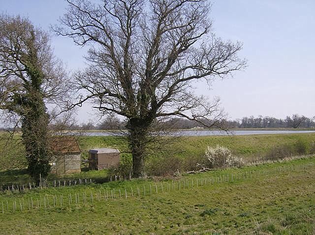 Original reservoir Taken from the retaining bank of the new one, this is the older reservoir to the north-east which is shown on the maps.