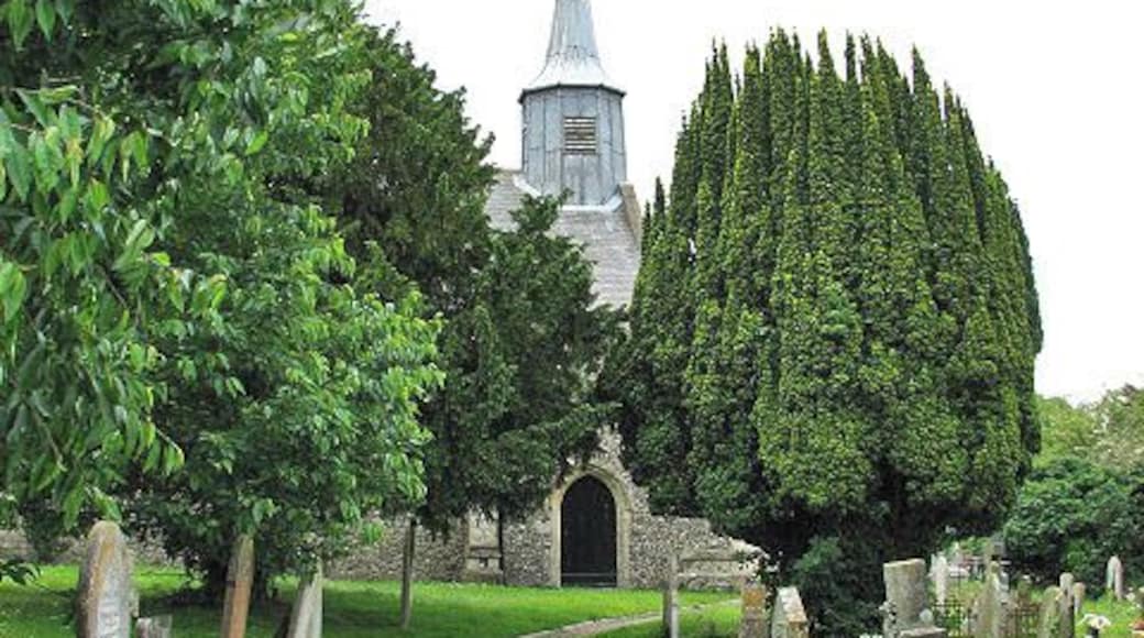 St Mary's parish church, Hellesdon, Norfolk, seen from the north, showing the bellcote and spire