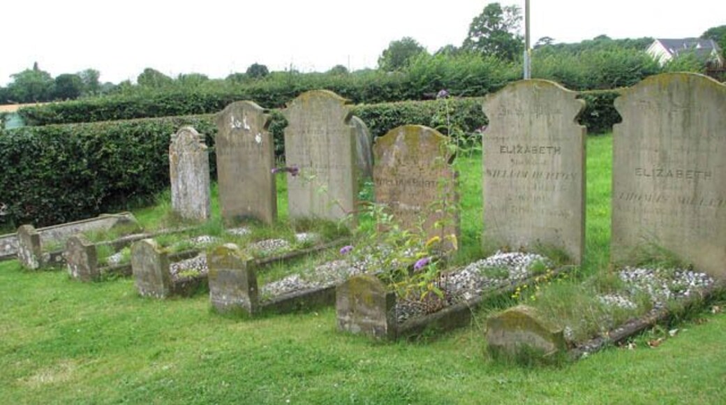 All Saints Church - churchyard. Old graves beside the path to All Saints church > 1429538.