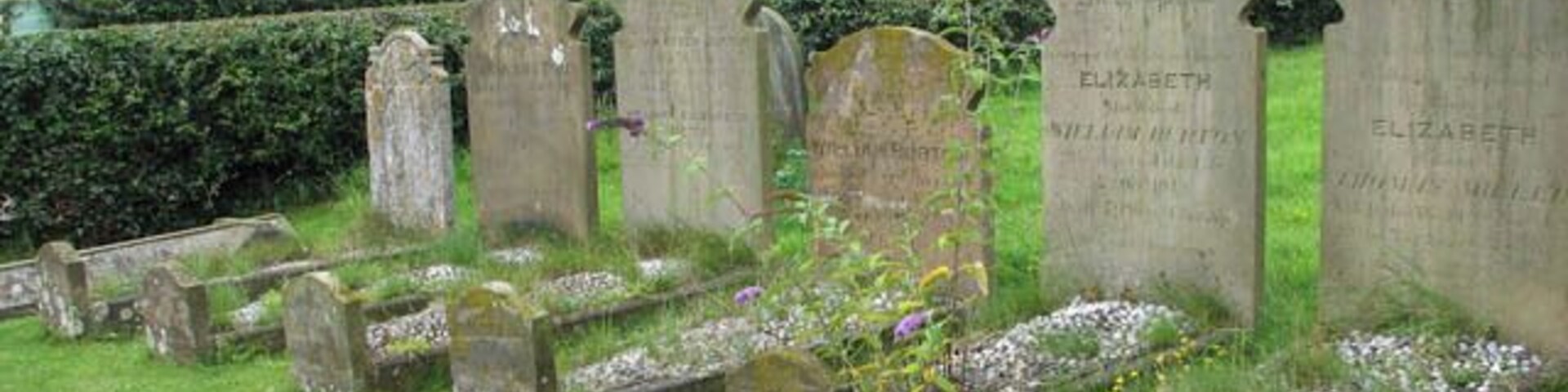 All Saints Church - churchyard. Old graves beside the path to All Saints church > 1429538.