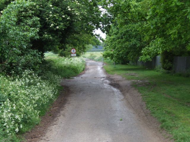 Church Lane, Road turns to Track By Sprowston Cemetery