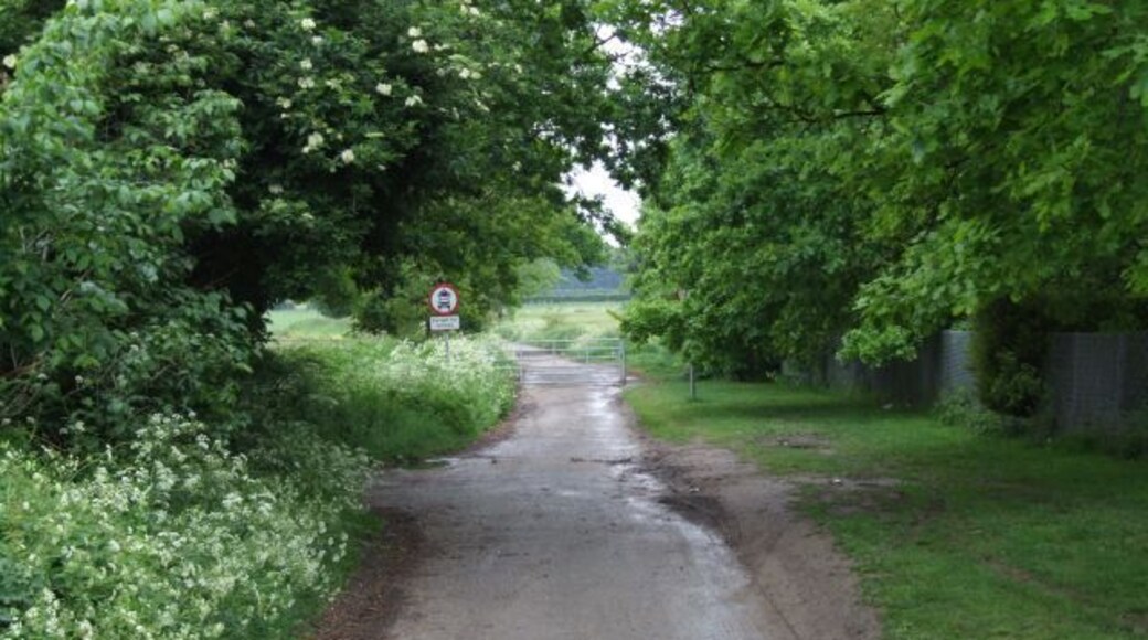 Church Lane, Road turns to Track By Sprowston Cemetery