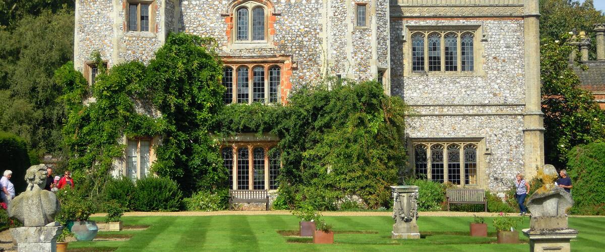The south facing façade of Mannington Hall, Norfolk, United Kingdom.