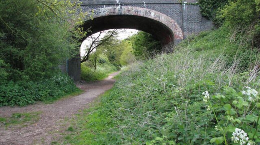 Bridge over the Weavers Way This bridge carries Cromer Road over the Weavers Way long distance footpath. The path here follows a dismantled railway line which was operated by the Midland and Great Northern Joint Railway line, linking the Midlands with the Norfolk Coast. Opened by the Eastern and Midlands Railway, it became the Midland and Great Northern Joint Railway, and was later converted to a joint operation of the London, Midland and Scottish Railway, with the London and North Eastern Railway taking sole operation in 1936. The line was closed in 1959.
