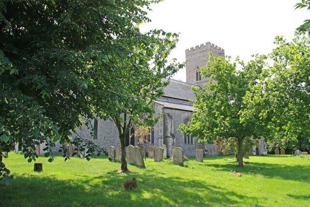 All Saints' parish church, Snetterton, Norfolk, seen from the northeast