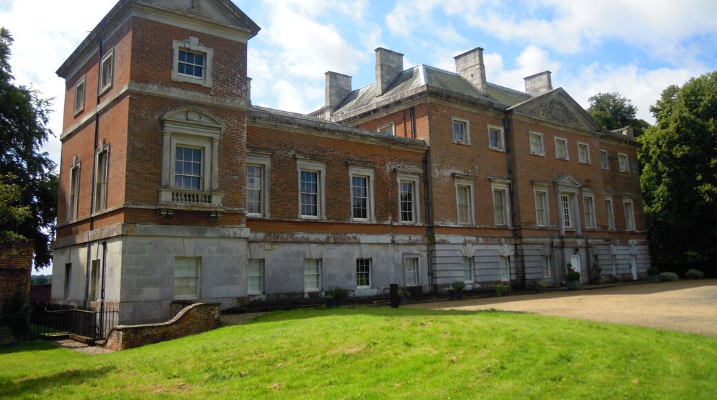 North elevation of Wolterton Hall, Norfolk. The Hall was built in 1741 with the architect Thomas Ripley, engaged by Horatio Walpole, to build the hall on the sight of an early manor house.