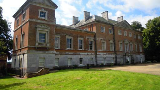 North elevation of Wolterton Hall, Norfolk. The Hall was built in 1741 with the architect Thomas Ripley, engaged by Horatio Walpole, to build the hall on the sight of an early manor house.