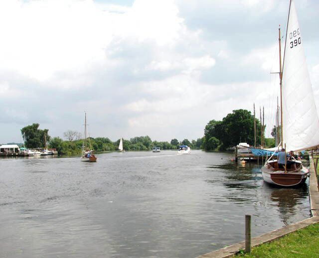 View south-east (downstream) along the River Yare