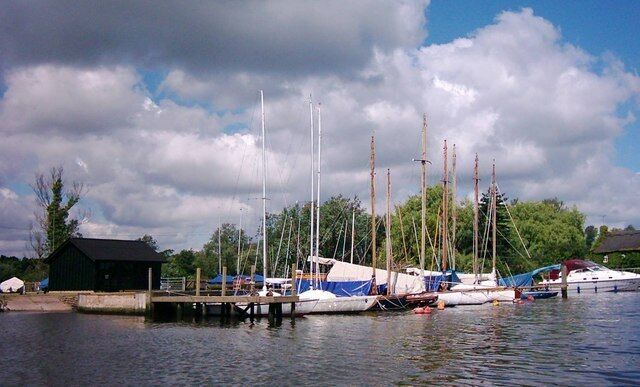 Wet Moorings and slipway, Coldham Hall Sailing Club Coldham Hall Sailing Club is next to the Coldham Hall Inn, on the River Yare, opposite Brundall.