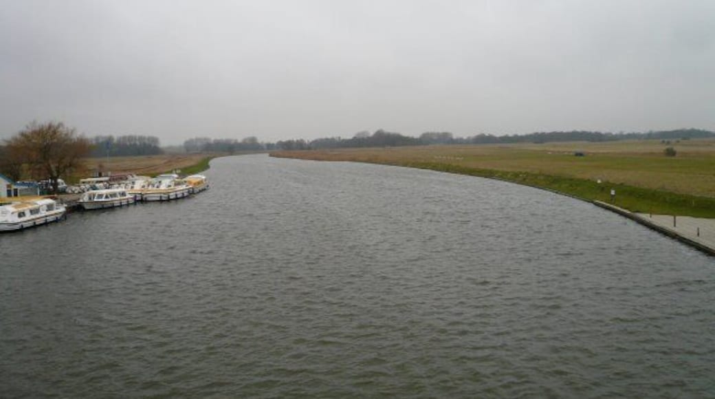 River Bure Looking west along the River Bure from the road bridge (A1064) that crosses the river at Acle, Norfolk