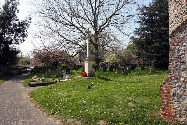 St Peter, Brooke, Norfolk - Churchyard