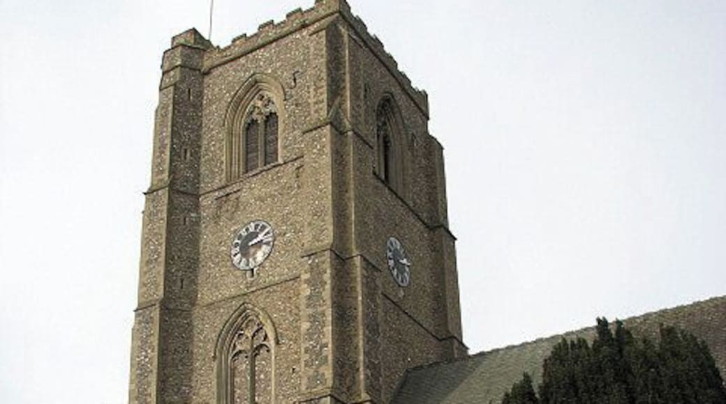 St Andrew's Church - porch and tower. Hingham, Norfolk