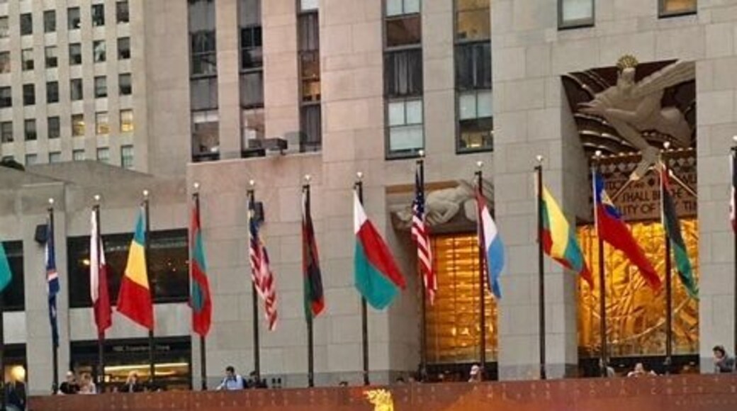 A beautiful gilded crown of #stunningstructures from the art deco design surround the skating rink.