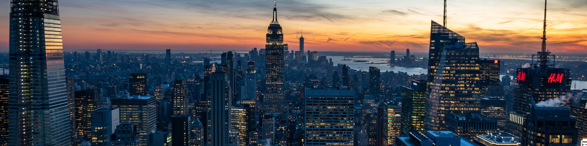 A photo of a sunset from the top of the rock at the Rockefeller Center. It was insanely busy. But still managed to get this shot of the beautiful city of New York.