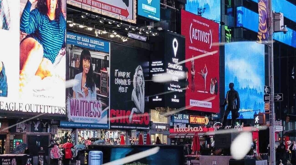 November in Time Square very busy
