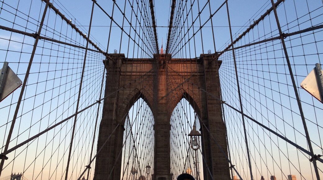 Amazing as you walk across the Brooklyn Bridge and come towards the center you can appreciate the intricate wires/cables. Mesmerizing