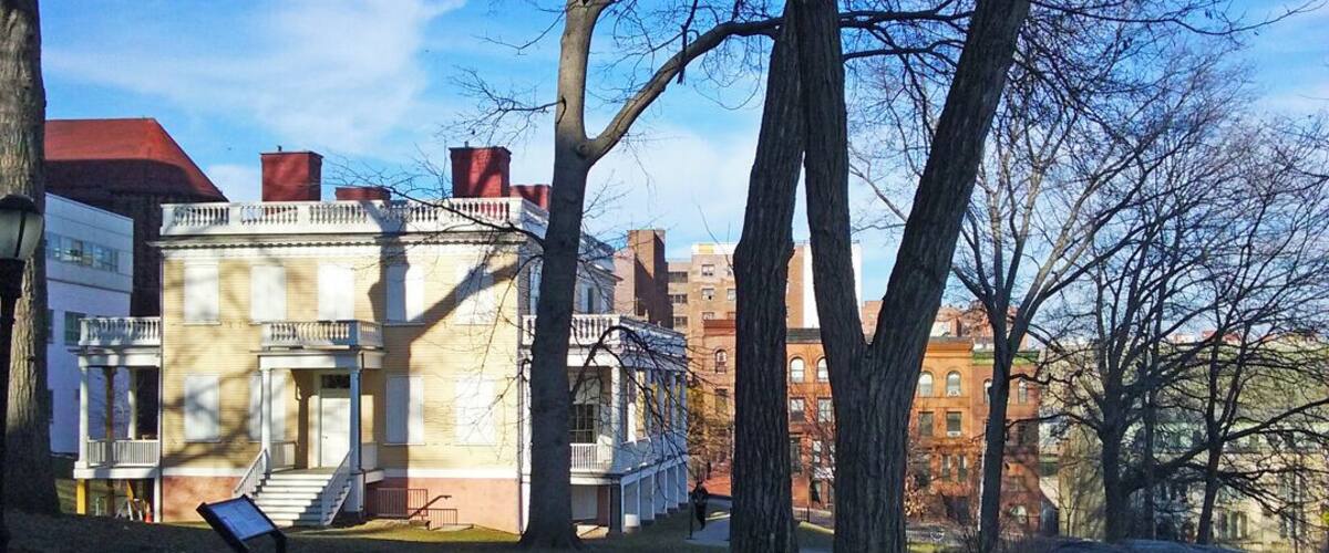 The house in Harlem that Hamilton had built and lived in for two years before his death is now a national parks site. It's been moved twice and is currently located in St. Nicholas Park. You can take a tour or explore on your own - only the parlor, dining room, and the study are open to guests.