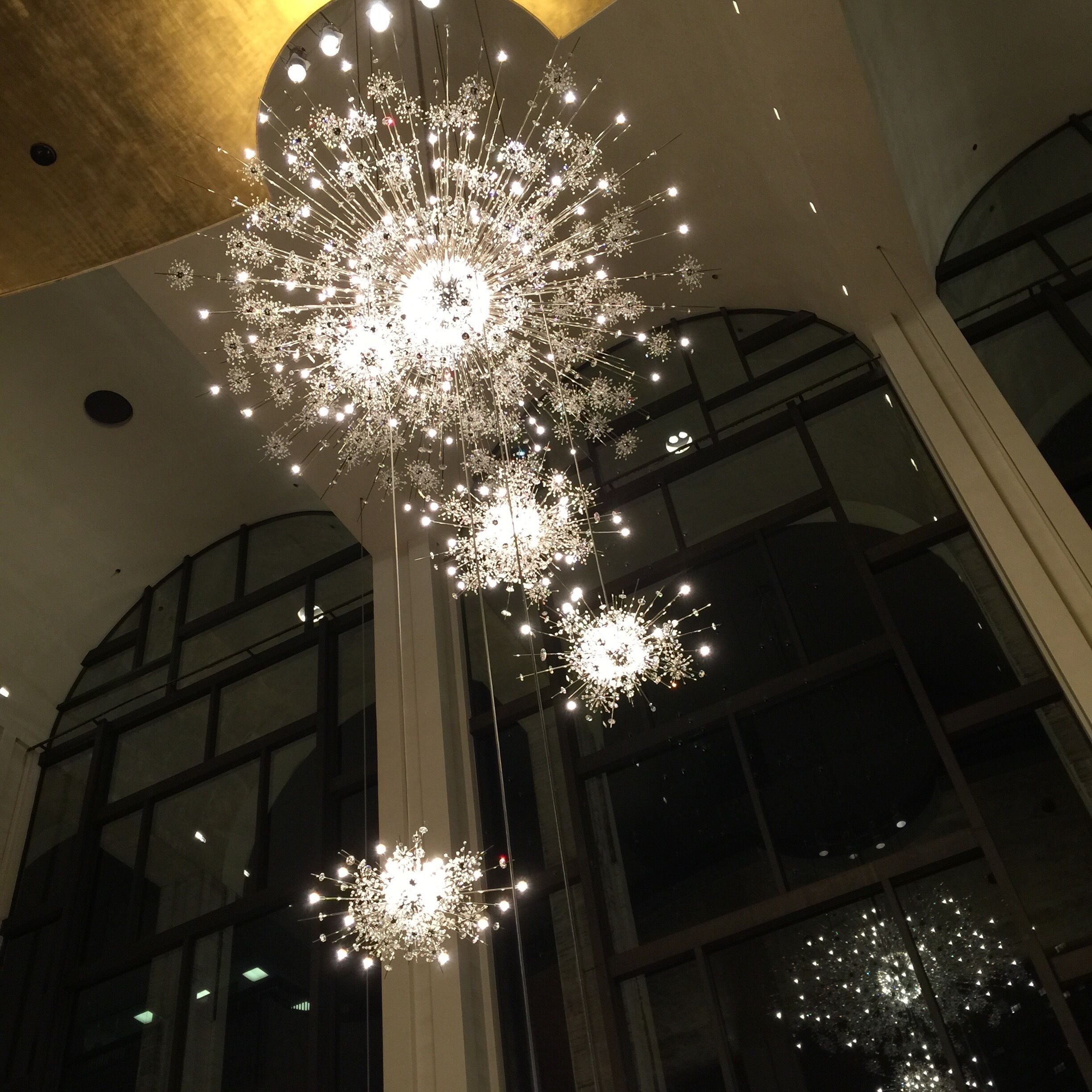 Starburst chandeliers