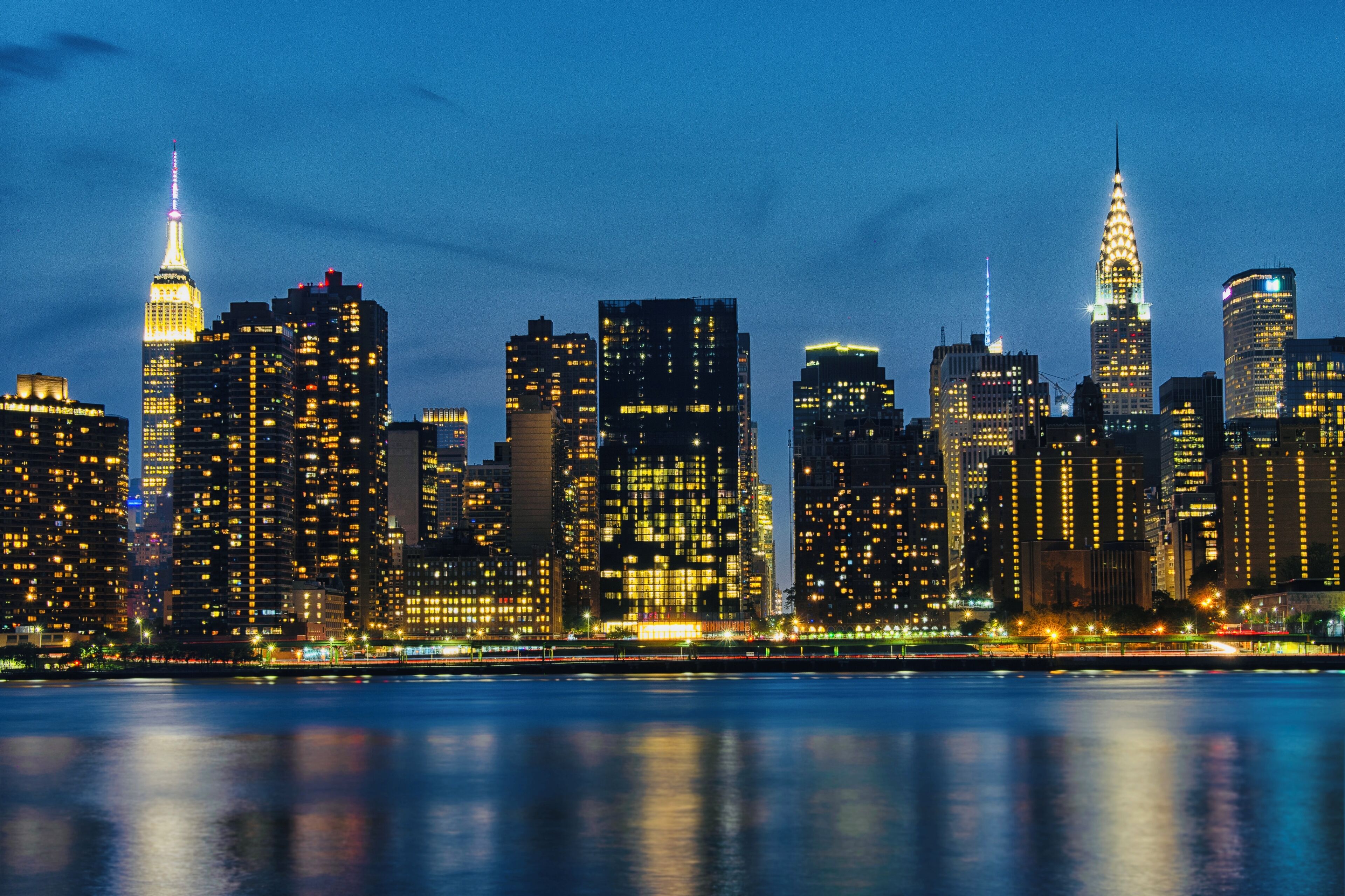 “Twin Peaks” The view from Gantry Plaza State Park. Overlooks the Empire State Building and the Chrysler Building. The first, built in 1931 and the other, in 1930. These two monoliths are just some of the “elder statesmen” of this historic city as it looks over its newer structures.