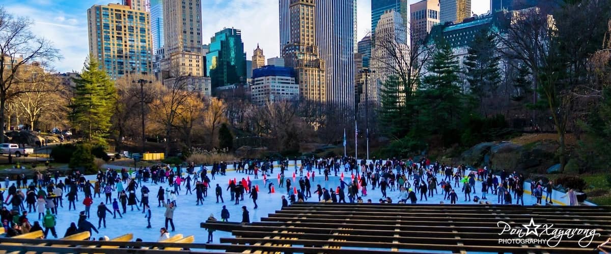 Skating park in Central Park New York