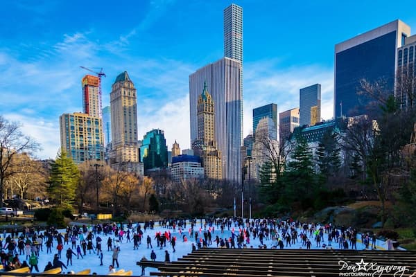 Skating park in Central Park New York