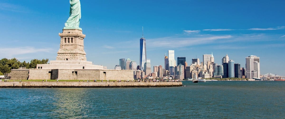The Statue of Liberty is one of the most famous and recognized statues in the world. Dedicated in 1886, it was given to the United States from the people of France. The statue is an icon of freedom and a welcome to immigrants arriving from abroad.
Closed after September 11 for security reasons, the statue is now open to the public. Tickets for Liberty Island and to enter the statue can only be purchased from statuecruises.com. Access to the crown is limited, with tickets needing to be purchased several months ahead of time.
The 93-meter Statue of Liberty stands on a 47 meter pedestal for a total monument height of 93 meters (305 ft), making it the largest statue in the United States.