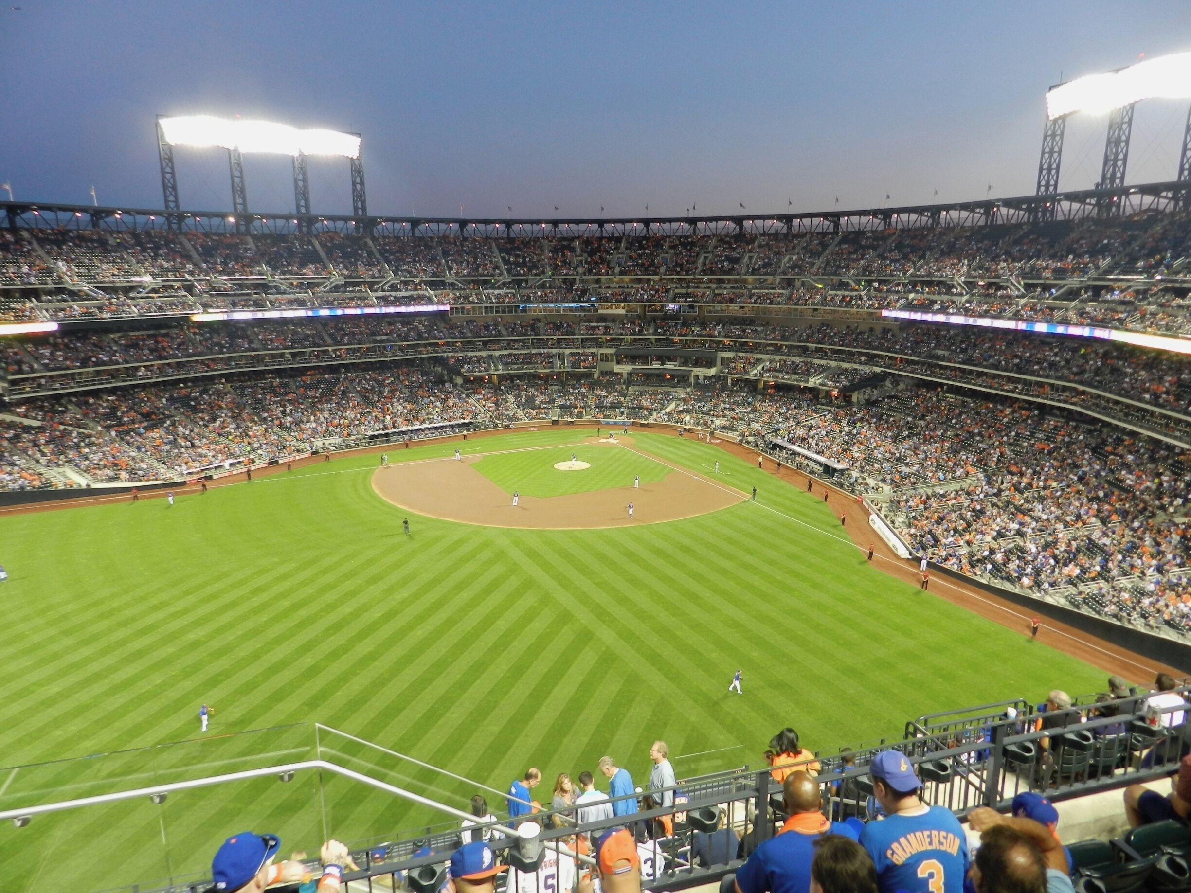 It's a long way from left - centerfield to home plate!  We were lucky to get tickets at the last minute for a Mets vs. Yankees game.  #springfun #AboveItAll