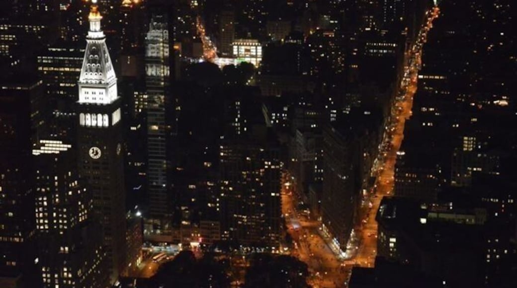 The concrete jungle at night. Notice the Nike logo? My accidental shot :)