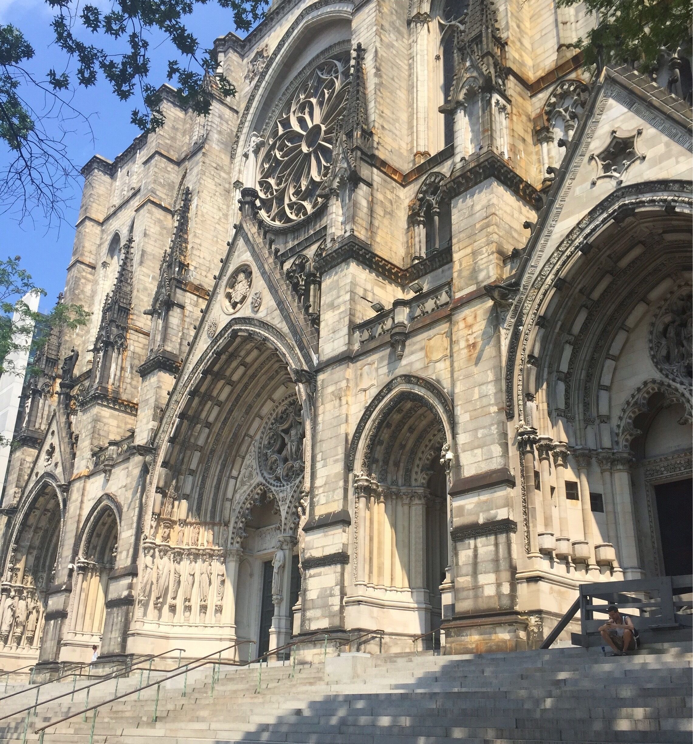 New York City never fails to surprise and inspire me with its architecture, landscapes, and art. This is the cathedral of St. John the divine. I took refuge here on a very hot day while waiting for my bus. #Cathedrals #NYCgems
