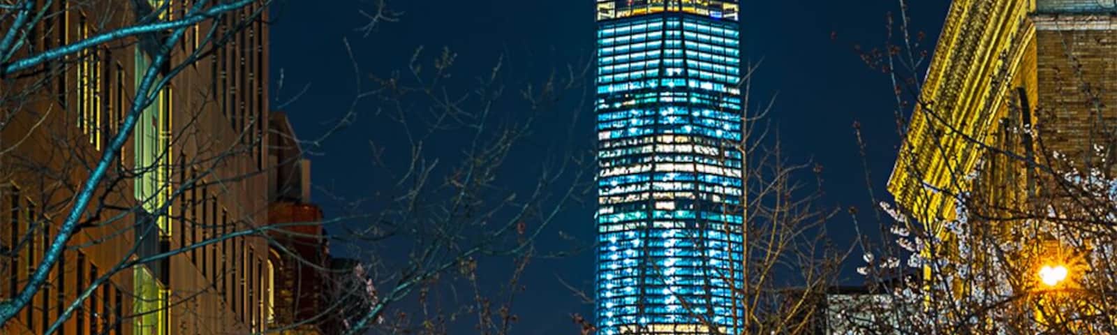 A magnificent view of The Freedom Tower from NYU. Happy hump day to all.